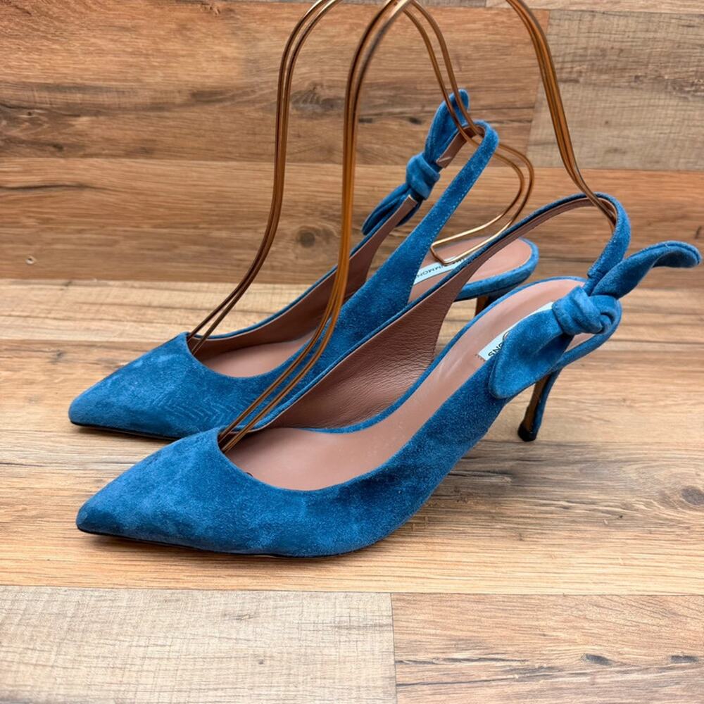 Tabitha Simmons size 8.5-9 Eu39 Cadet Blue Kitten Heel